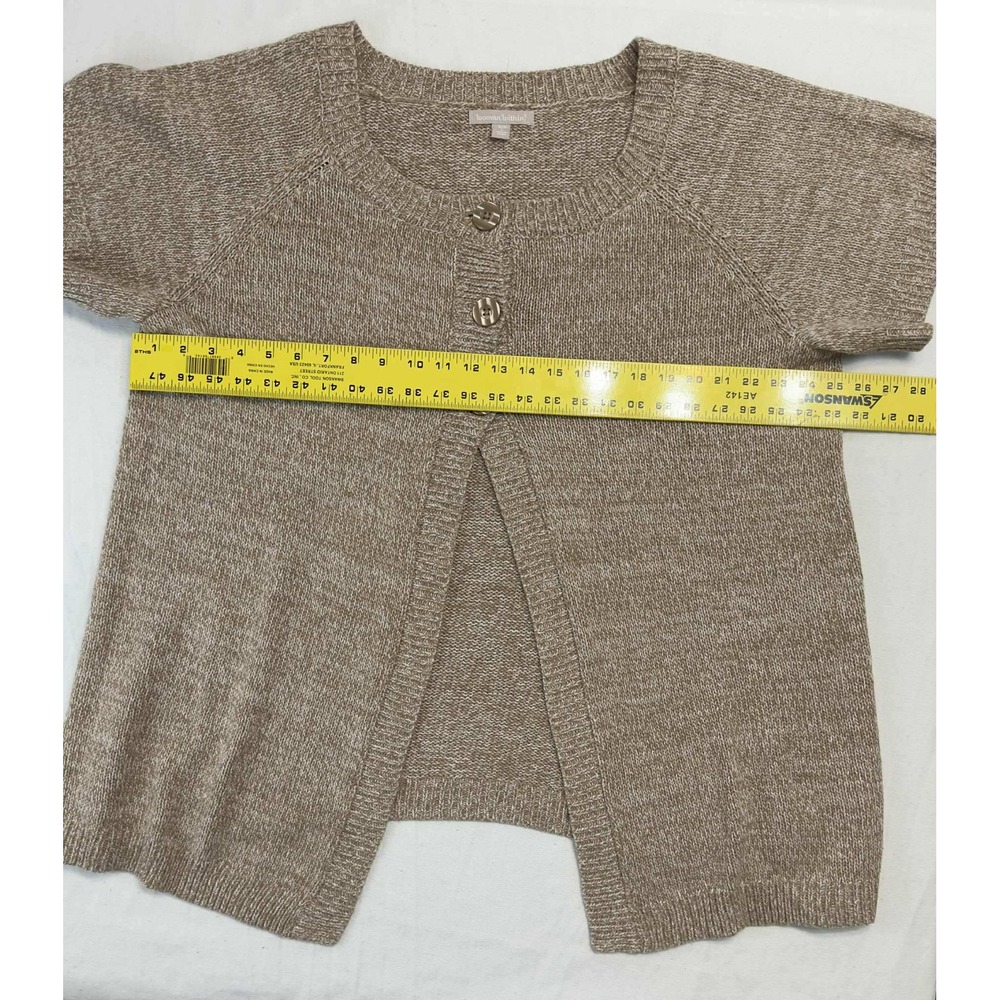 Woman Within Classic Knit Cardigan Taupe Womens 18/20 L - Picture 4 of 7